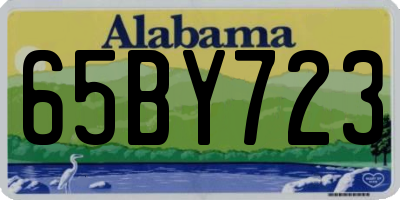 AL license plate 65BY723