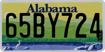 AL license plate 65BY724