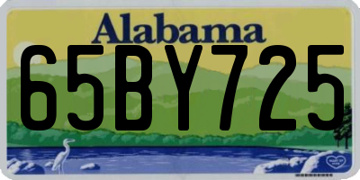AL license plate 65BY725