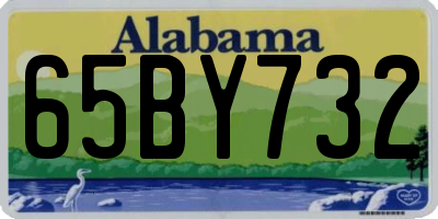 AL license plate 65BY732
