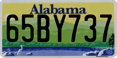 AL license plate 65BY737