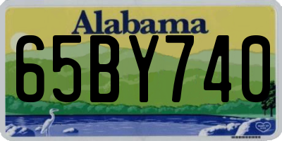 AL license plate 65BY740