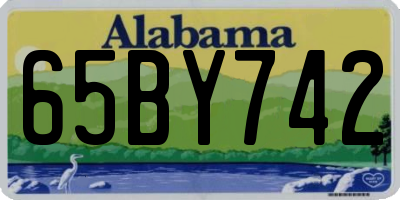 AL license plate 65BY742