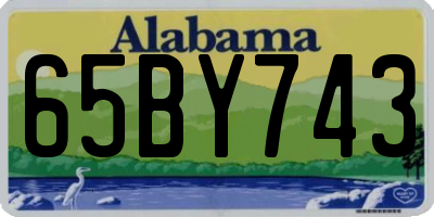 AL license plate 65BY743