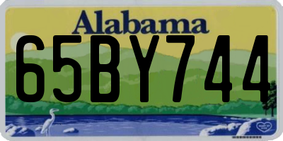 AL license plate 65BY744