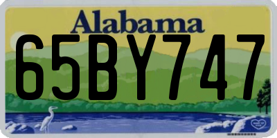 AL license plate 65BY747