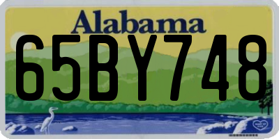 AL license plate 65BY748