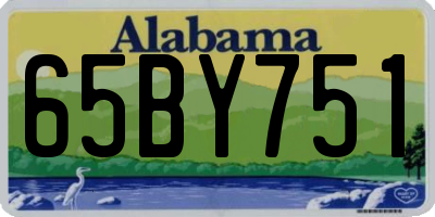 AL license plate 65BY751
