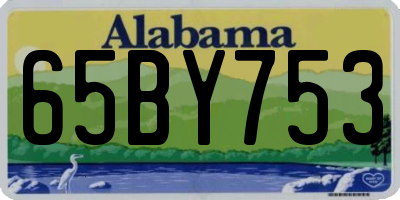 AL license plate 65BY753