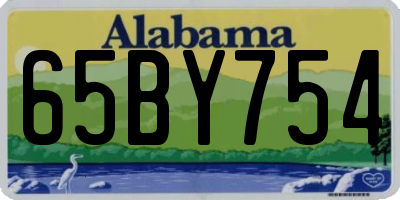 AL license plate 65BY754