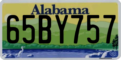 AL license plate 65BY757