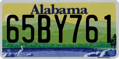 AL license plate 65BY761