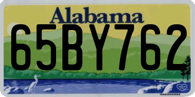 AL license plate 65BY762