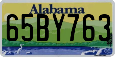 AL license plate 65BY763