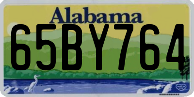 AL license plate 65BY764