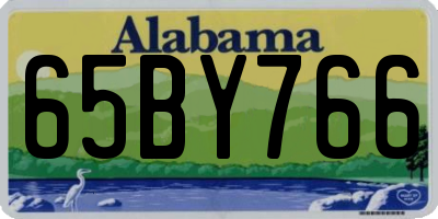 AL license plate 65BY766