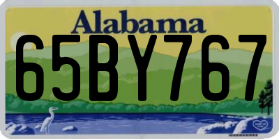 AL license plate 65BY767