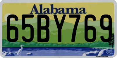 AL license plate 65BY769