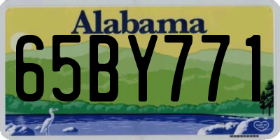 AL license plate 65BY771