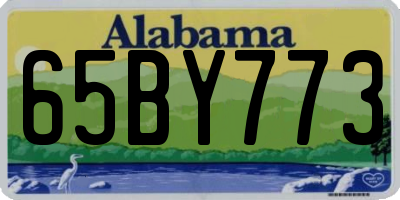 AL license plate 65BY773