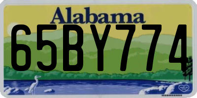 AL license plate 65BY774