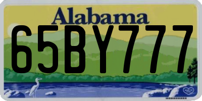 AL license plate 65BY777