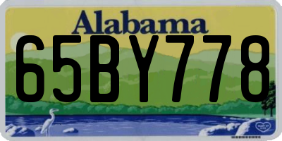 AL license plate 65BY778