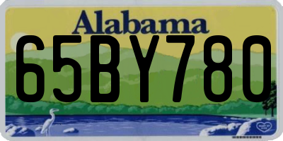 AL license plate 65BY780