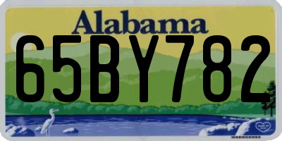 AL license plate 65BY782