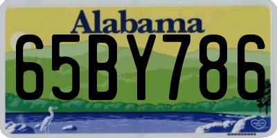 AL license plate 65BY786