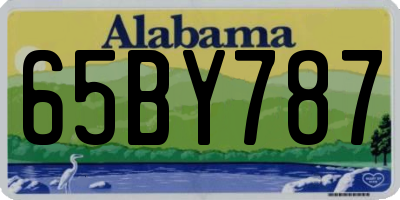 AL license plate 65BY787