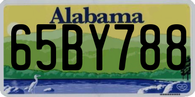 AL license plate 65BY788