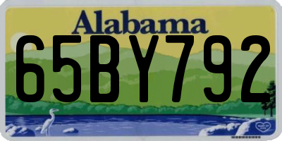 AL license plate 65BY792