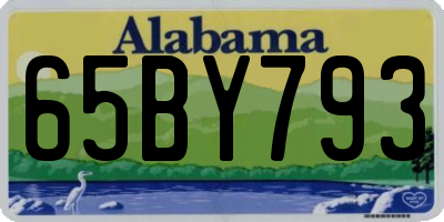AL license plate 65BY793