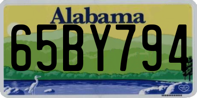 AL license plate 65BY794