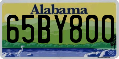 AL license plate 65BY800