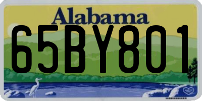 AL license plate 65BY801