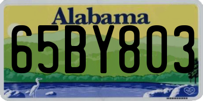 AL license plate 65BY803