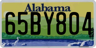 AL license plate 65BY804