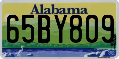 AL license plate 65BY809