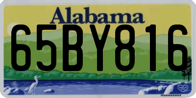 AL license plate 65BY816