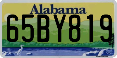 AL license plate 65BY819