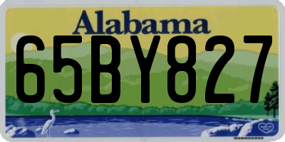 AL license plate 65BY827