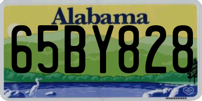 AL license plate 65BY828