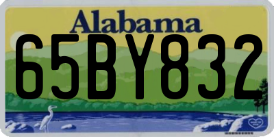 AL license plate 65BY832