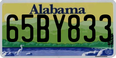 AL license plate 65BY833