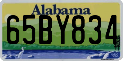 AL license plate 65BY834