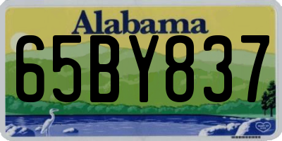 AL license plate 65BY837