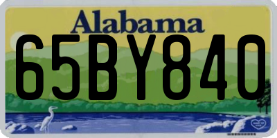 AL license plate 65BY840