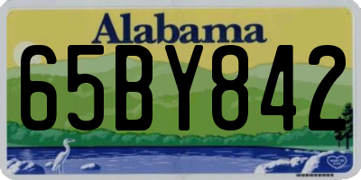 AL license plate 65BY842